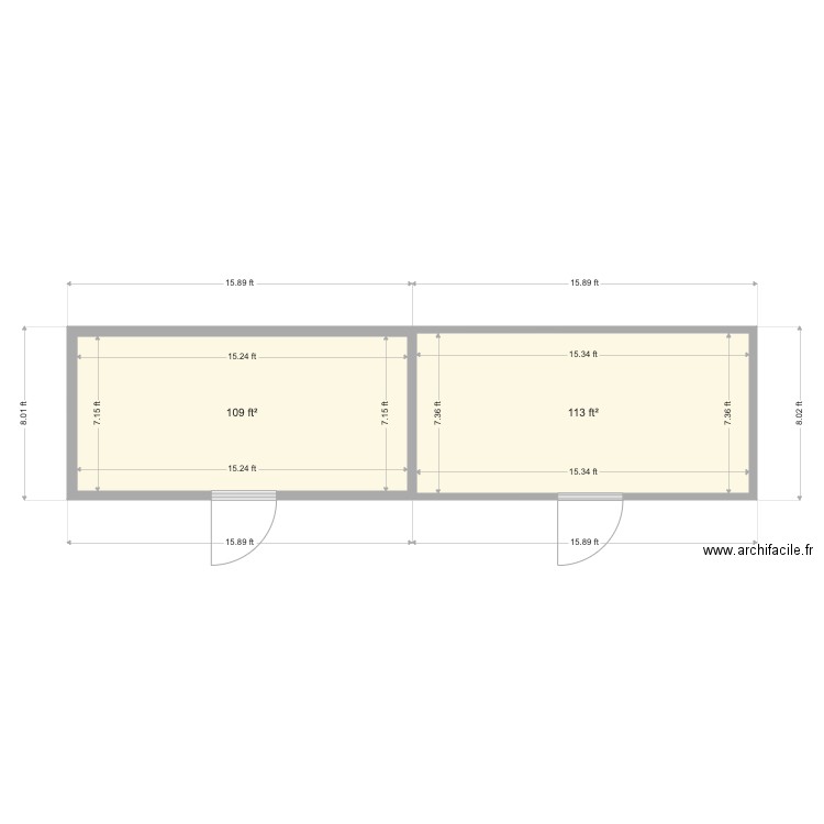 Pro 8 x 16. Plan de 0 pièce et 0 m2