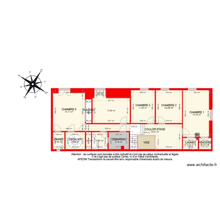 BI 6854 ETAGE. Plan de 