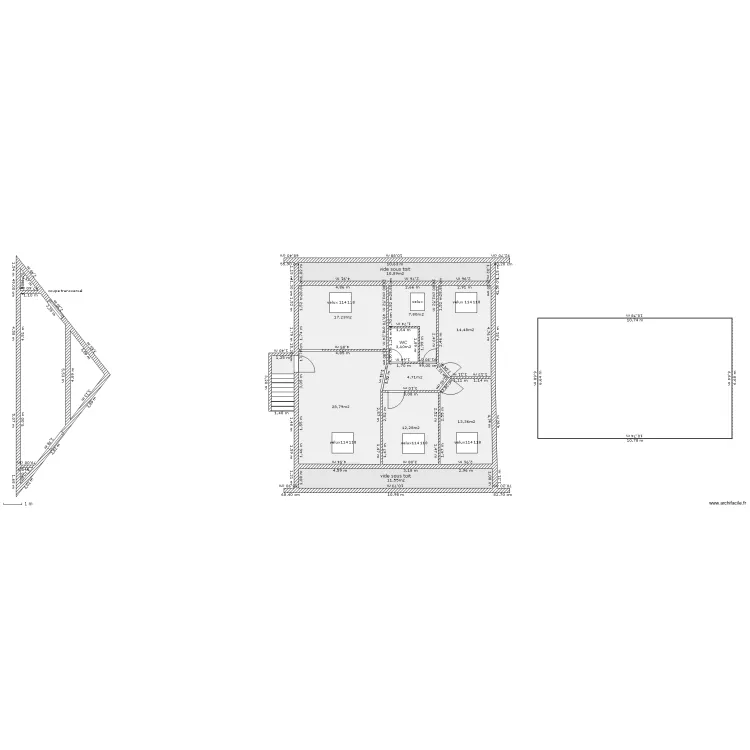 soustoiture. Plan de 