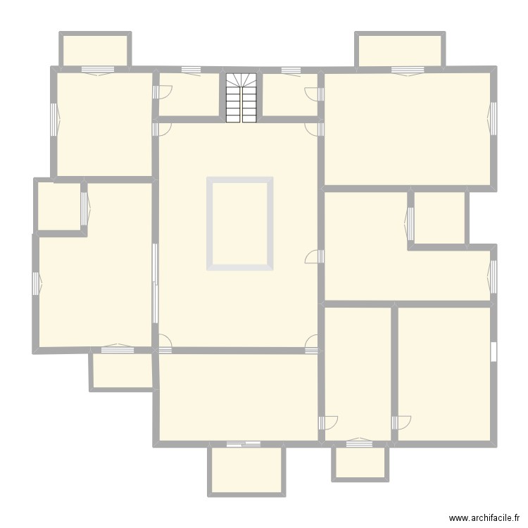 villa galieni etage. Plan de 18 pièces et 142 m2