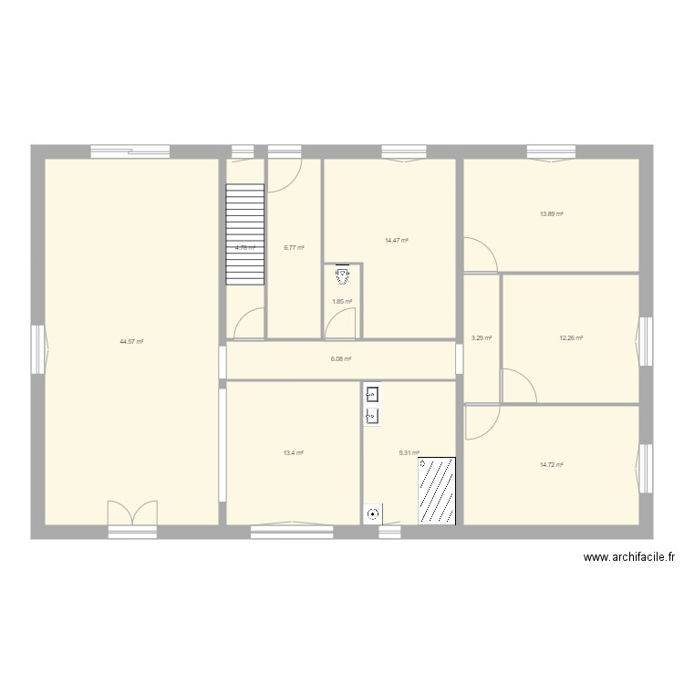 maison tonneteau. Plan de 0 pièce et 0 m2