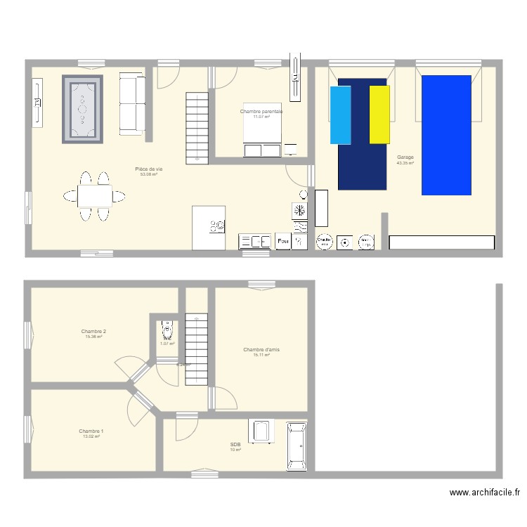 Maison. Plan de 0 pièce et 0 m2