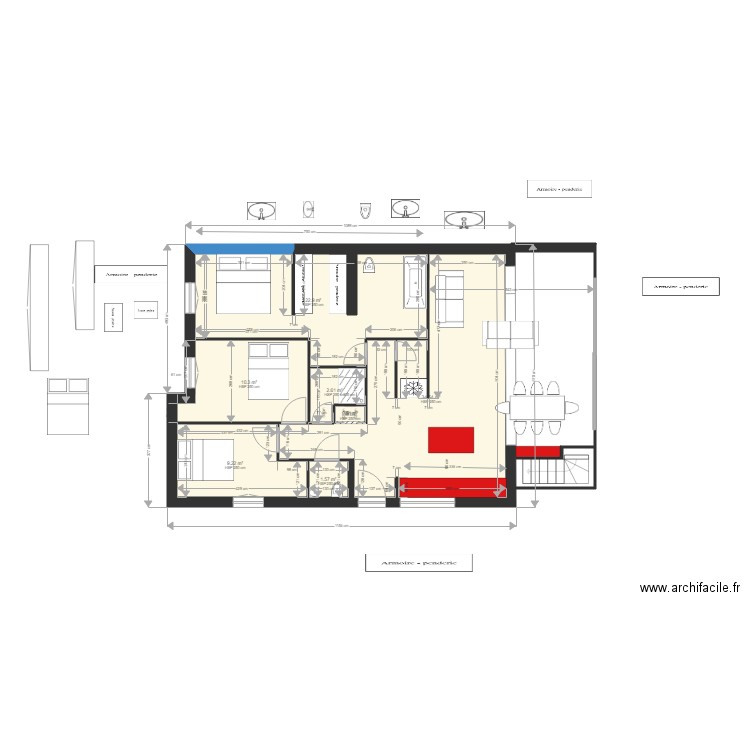 nat0. Plan de 0 pièce et 0 m2