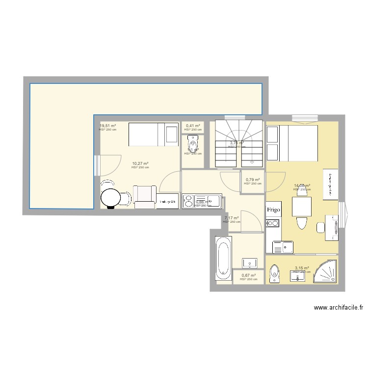 duplex étage4. Plan de 0 pièce et 0 m2