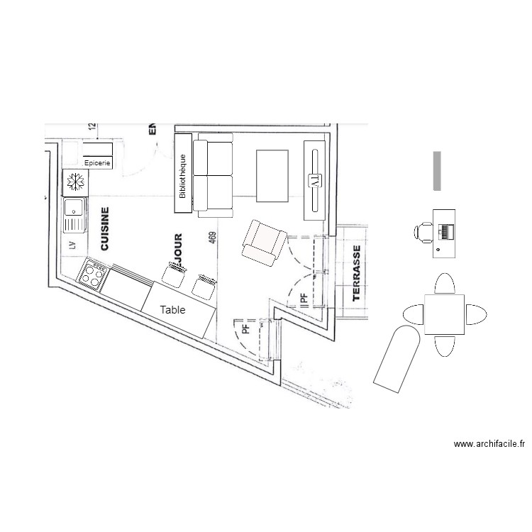 GilarderieSéjour. Plan de 0 pièce et 0 m2