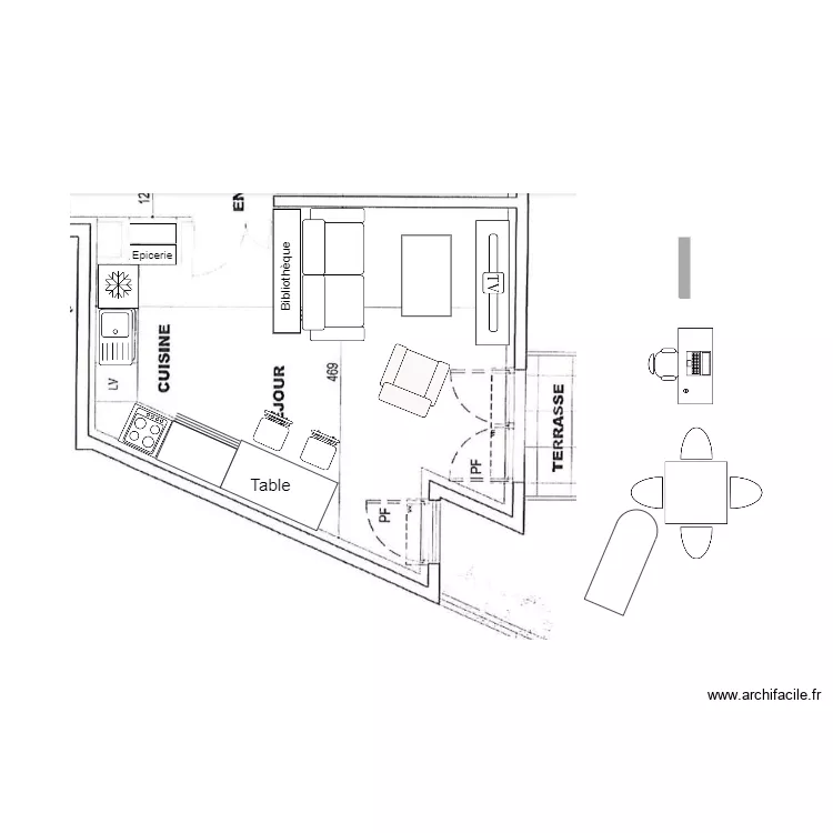 GilarderieS&eacute;jour. Plan de 