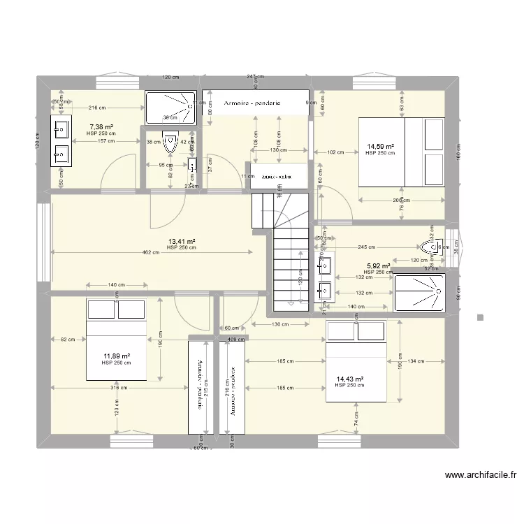 hermes etage. Plan de 