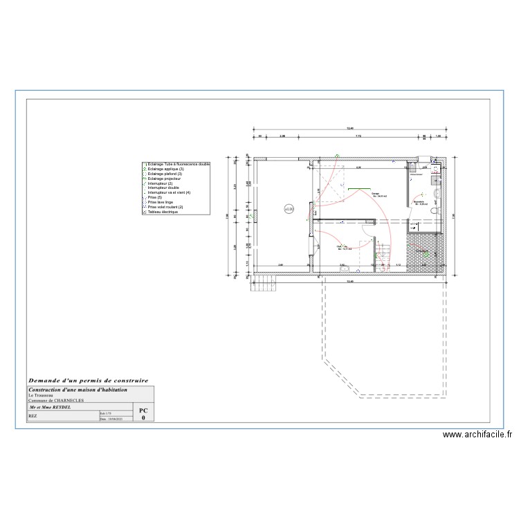 reydel rdc. Plan de 0 pièce et 0 m2