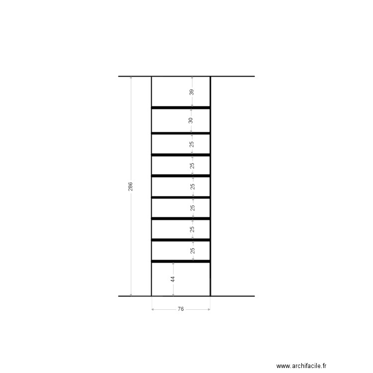 sèvres étagères couloir. Plan de 0 pièce et 0 m2