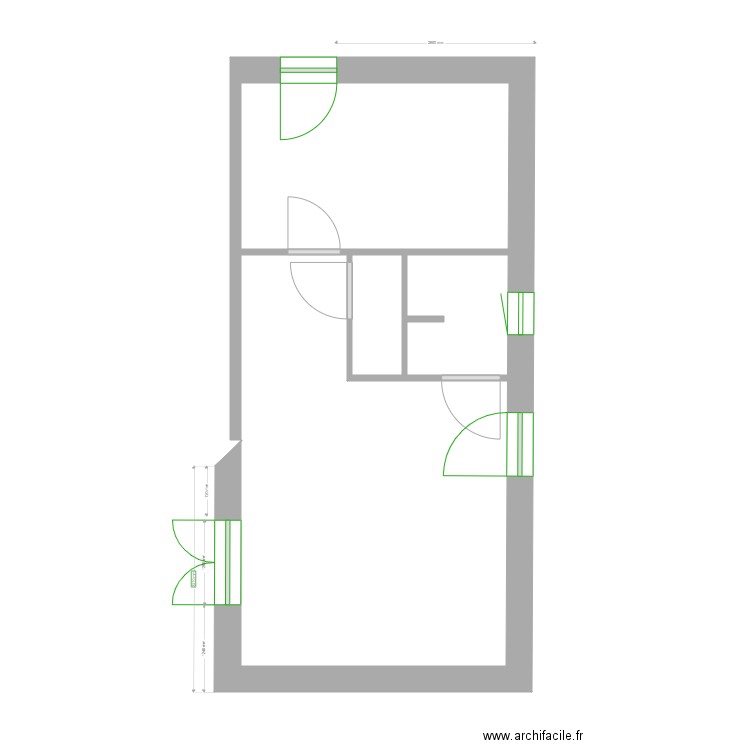 PLAN 2PIECES RAILS. Plan de 0 pièce et 0 m2