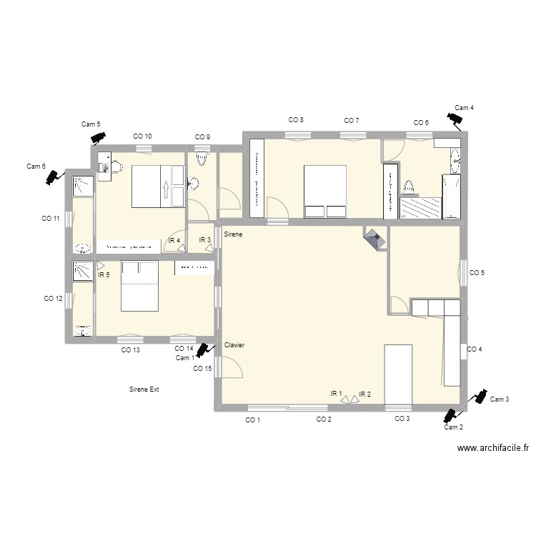 plan jassans alarme cam. Plan de 0 pièce et 0 m2