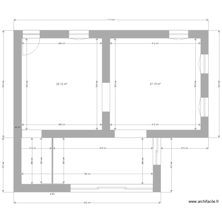 maison principale. Plan de 
