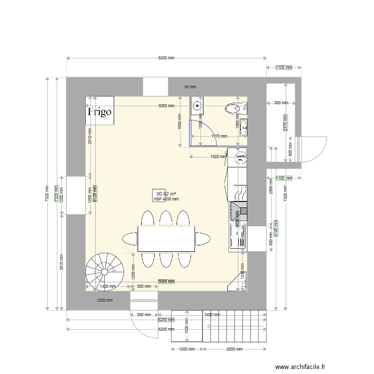 Rez de chaussée. Plan de 0 pièce et 0 m2