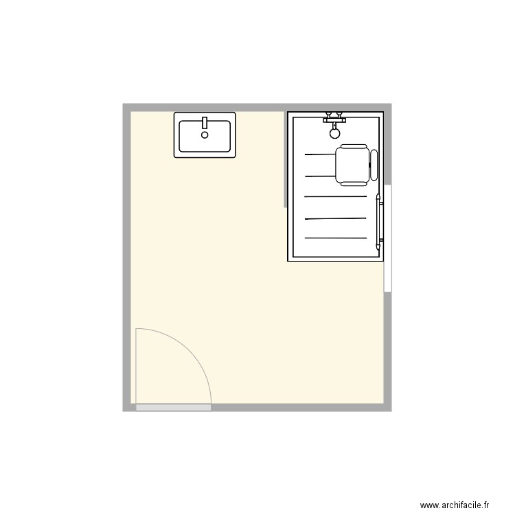 plan après travaux gadhi. Plan de 1 pièce et 6 m2