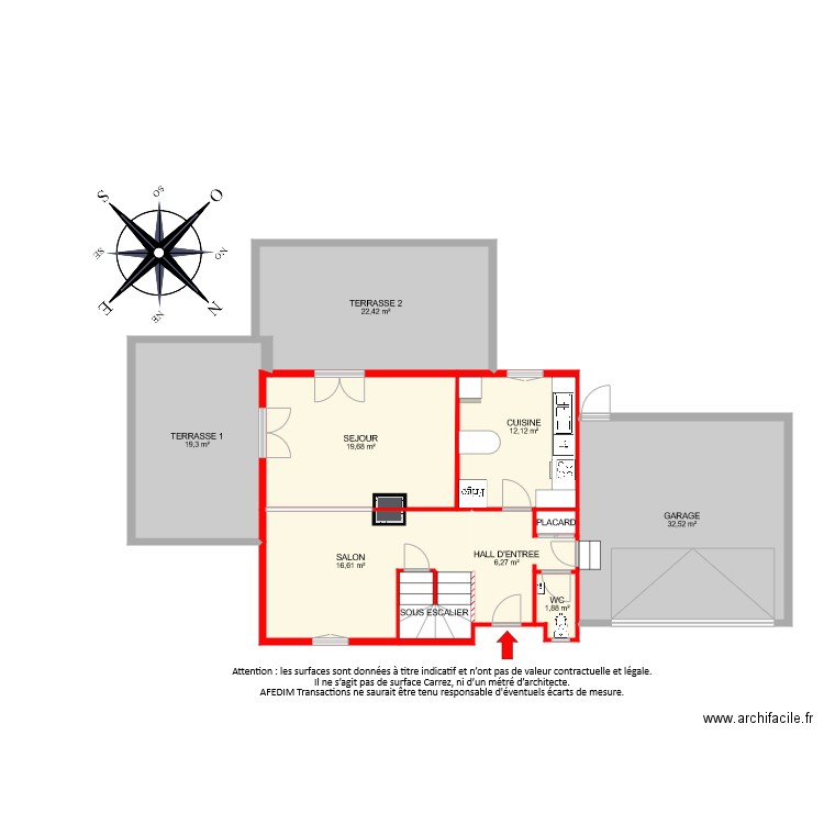 BI 6461 RDC. Plan de 0 pièce et 0 m2