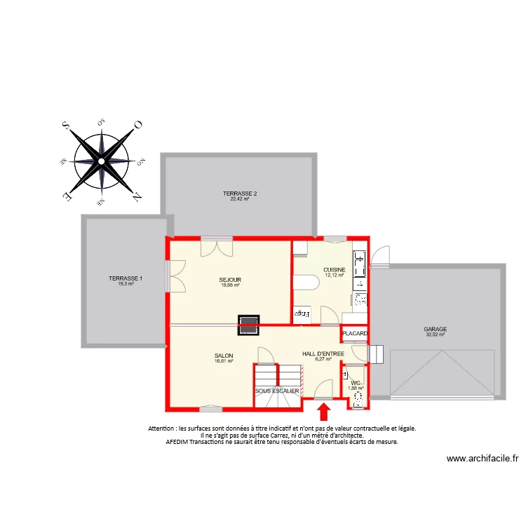 BI 6461 RDC. Plan de 