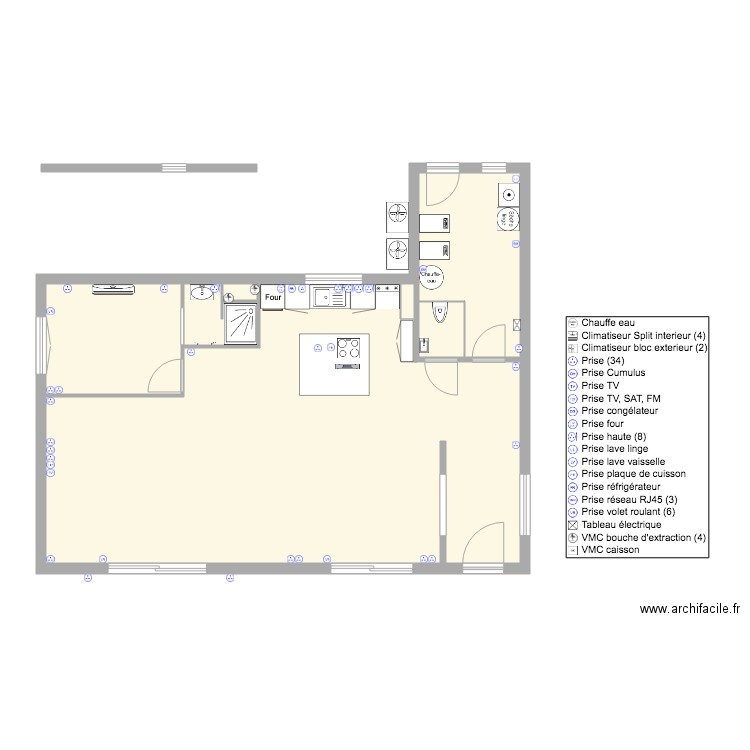 Plan Maison prise. Plan de 0 pièce et 0 m2