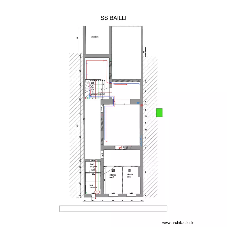 SS plomberie BAILLI. Plan de 