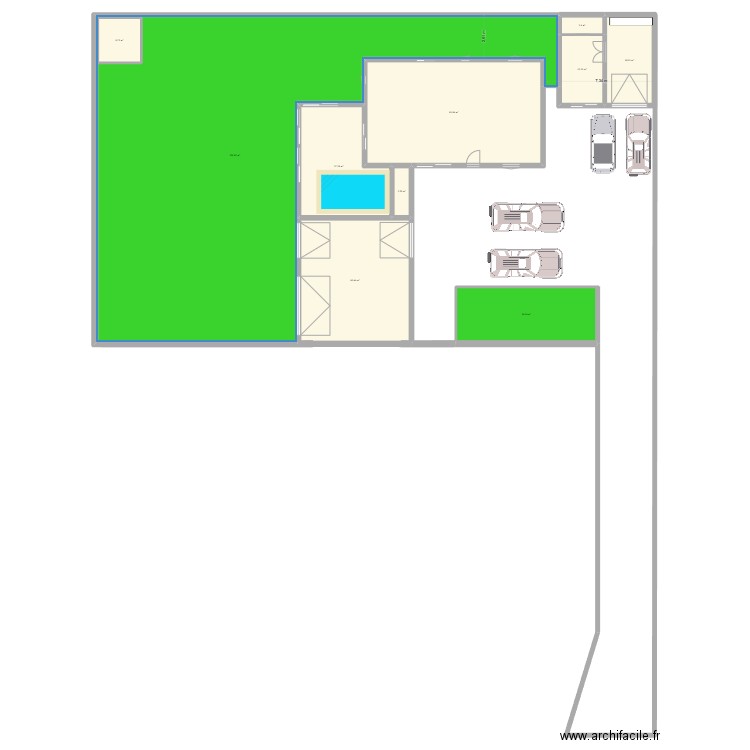 plan à l'échelle. Plan de 9 pièces et 695 m2