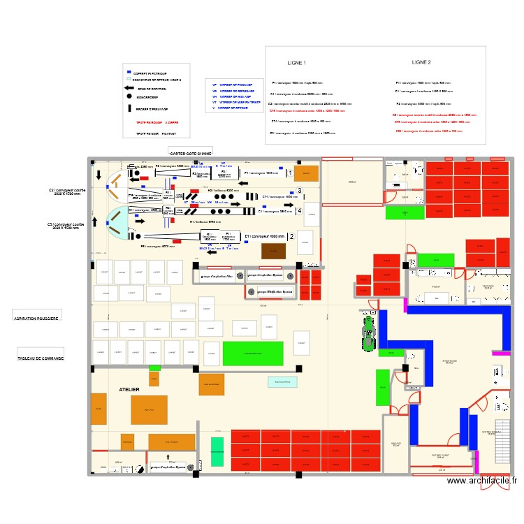 nouvelle implantation 03/01/2023. Plan de 18 pièces et 897 m2