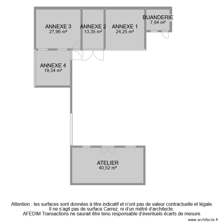 BI 9519 ANNEXES BIS. Plan de 29 pièces et 477 m2