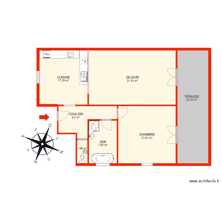 bi 6063 appart rita. Plan de 0 pièce et 0 m2