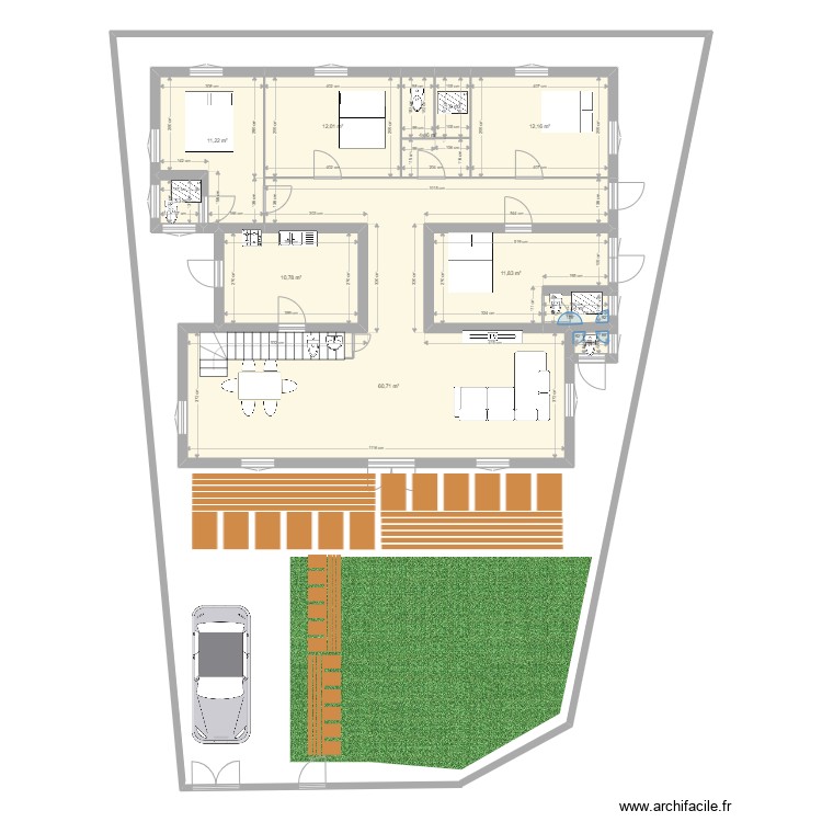 Plan 01 11 2022 CHANTAL - Plan dessiné par Abel Senah