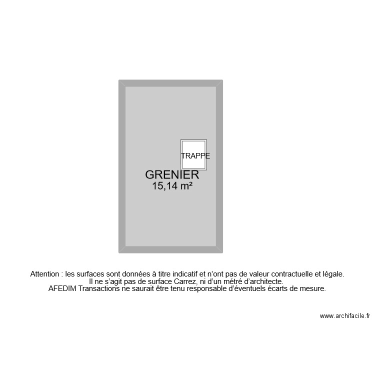 BI 8355 GRENIER. Plan de 0 pièce et 0 m2
