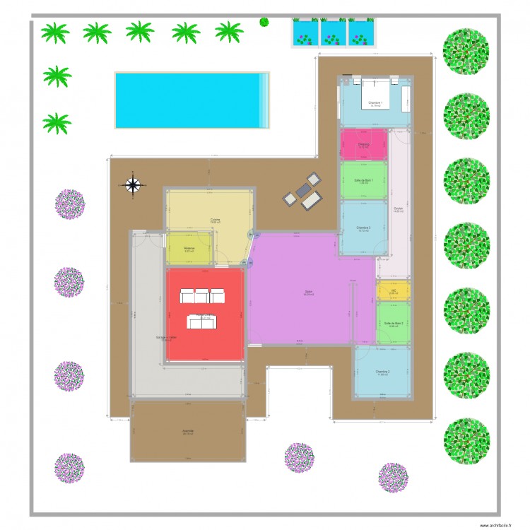 SR Plan Côtes Couleurs Toit. Plan de 0 pièce et 0 m2