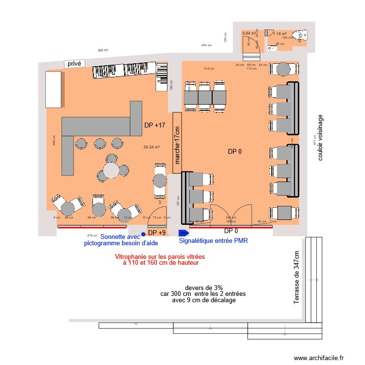 LE SAINT AMOUR APRES TRAVAUX. Plan de 0 pièce et 0 m2