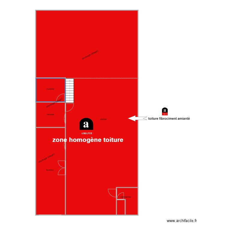 houlbrecque am 1236. Plan de 6 pièces et 203 m2