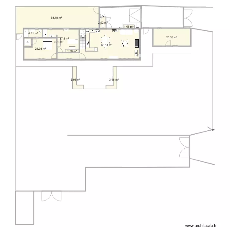 Beuz 2 variante 1. Plan de 