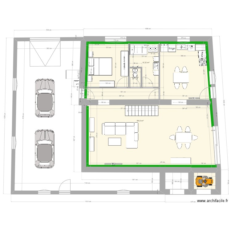 maison 16. Plan de 5 pièces et 91 m2