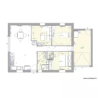 plan avec &eacute;lectricit&eacute; 3 chambres adultes ou enfants