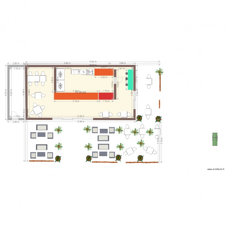 4 SAISONS STRUCTURE 1b ss toile. Plan de 0 pièce et 0 m2
