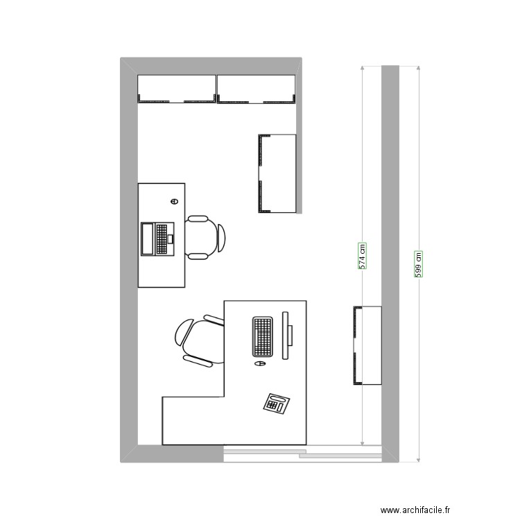 bureau vero. Plan de 0 pièce et 0 m2