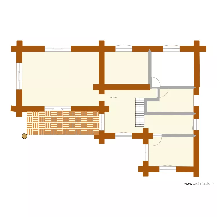 Maison centre &eacute;questre. Plan de 