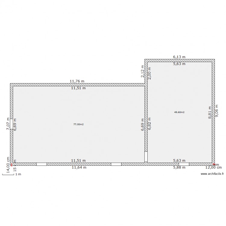 Maison Haut Vide. Plan de 0 pièce et 0 m2