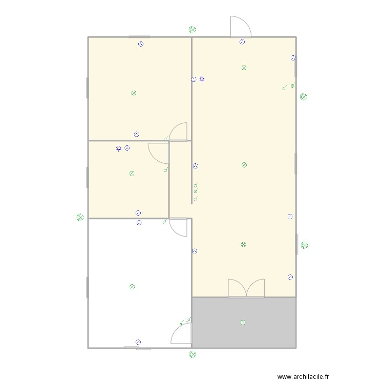 Mangarano Elec. Plan de 4 pièces et 77 m2