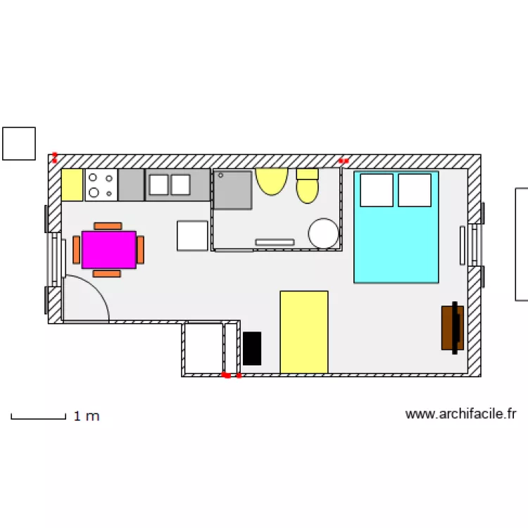 studio aménagé final. Plan de studio aménagé final. Plan de