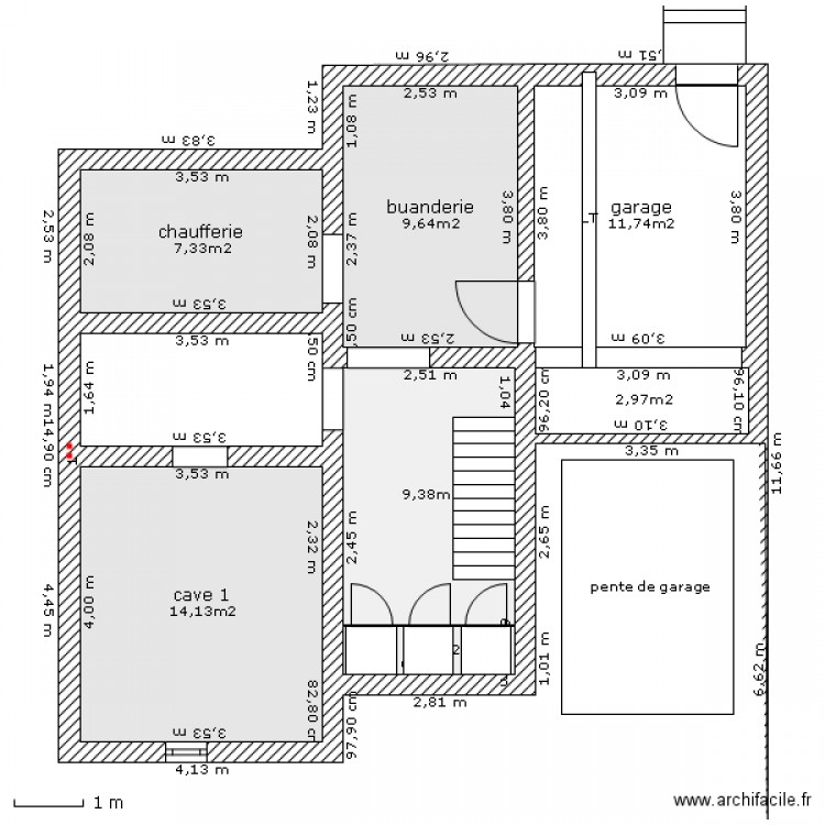 cave. Plan de 0 pièce et 0 m2