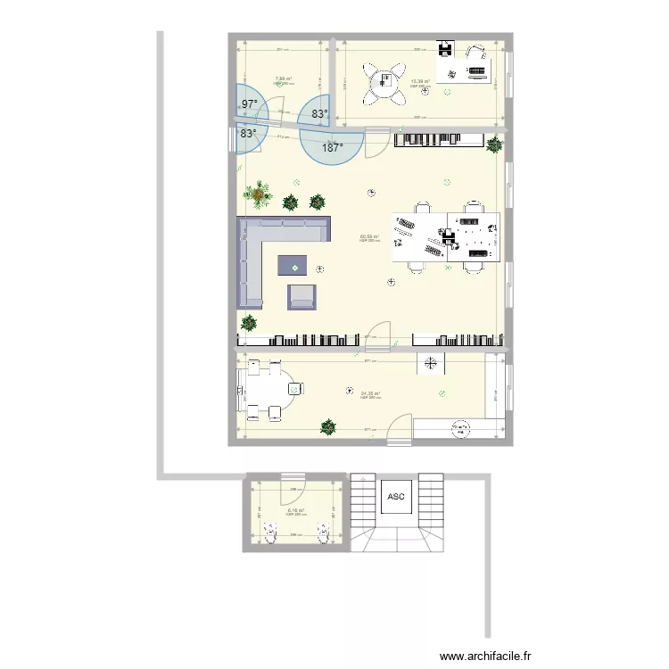 bureau VETOPTIM . Plan de 