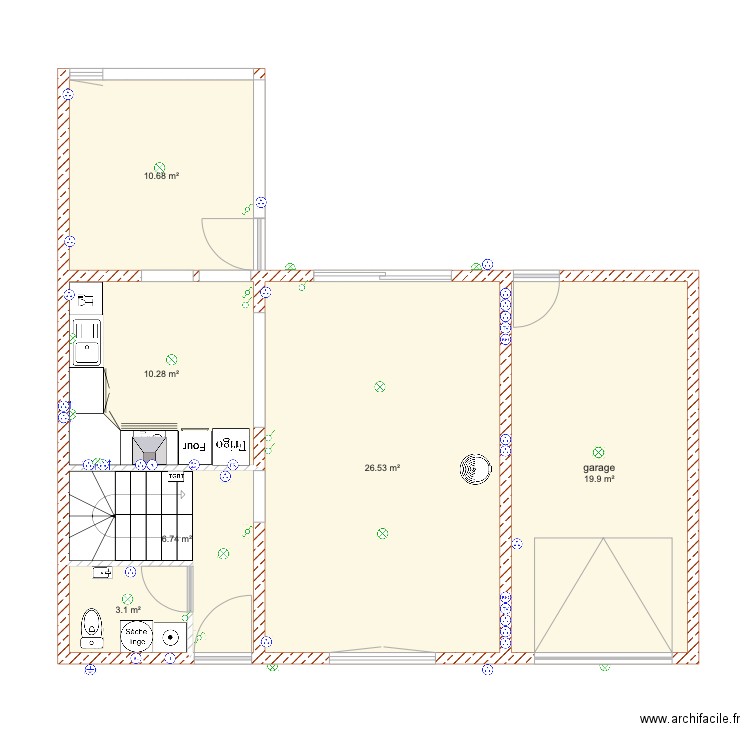 rdc isa plan technique. Plan de 0 pièce et 0 m2