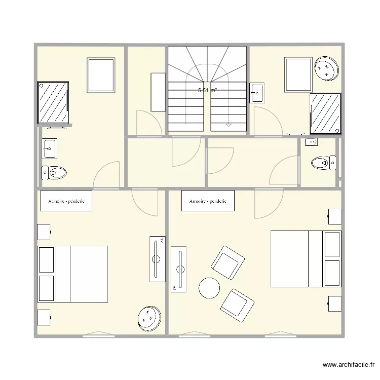 Dubessay 2eme etage. Plan de 