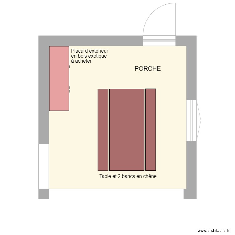 Porche accès principal. Plan de 0 pièce et 0 m2