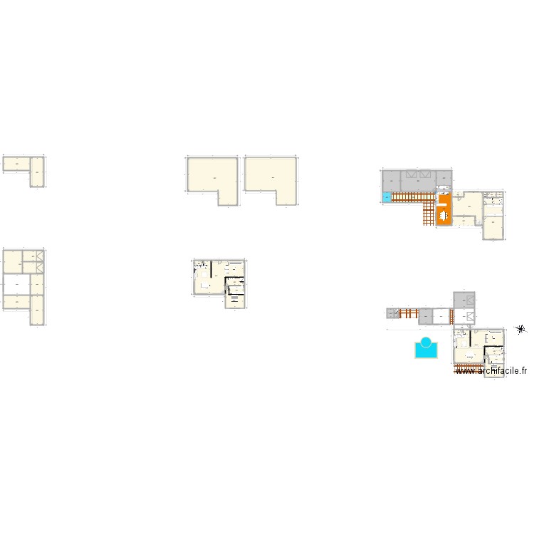 Violante I. Plan de 42 pièces et 1360 m2