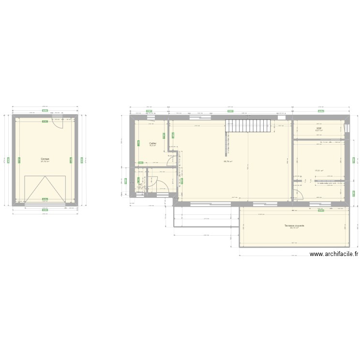 Maison individuelle 2. Plan de 12 pièces et 188 m2