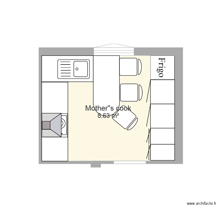 Cuisine01. Plan de 0 pièce et 0 m2