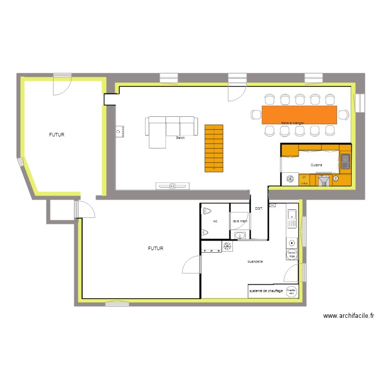 maison 2. Plan de 10 pièces et 98 m2