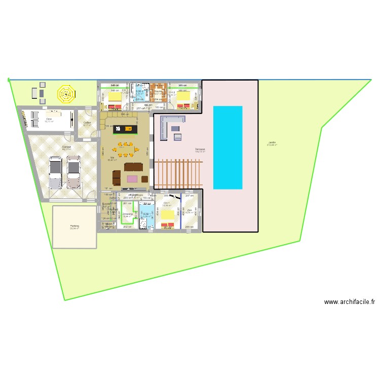 Plan 9-Bis. Plan de 20 pièces et 1213 m2